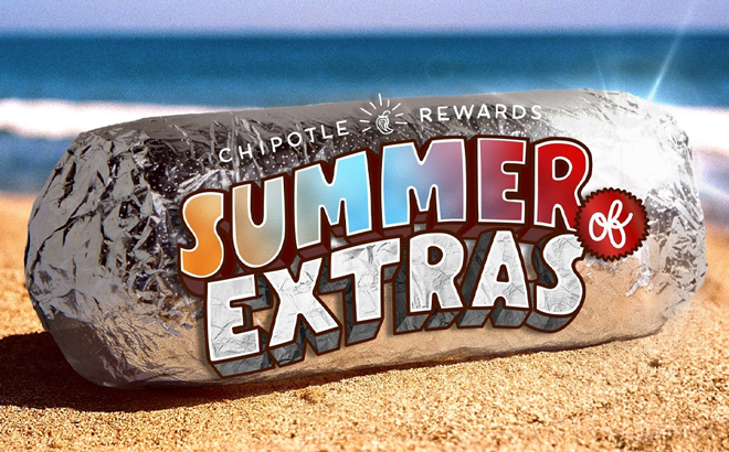 A Chipotle Burrito on a Beach