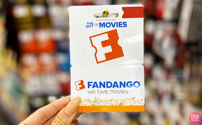 A Person Holding Fandango Gift Card