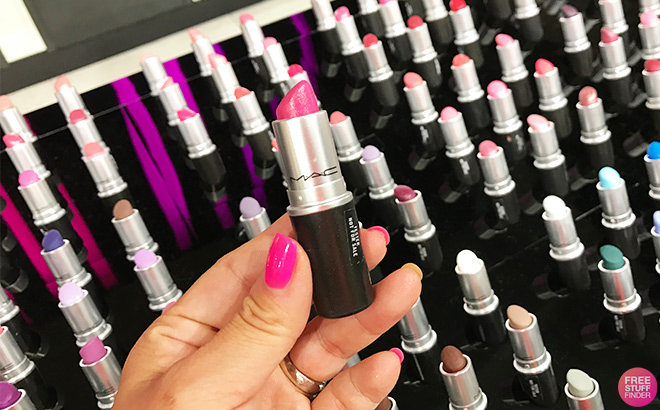 A Person Holding MAC Lipstick