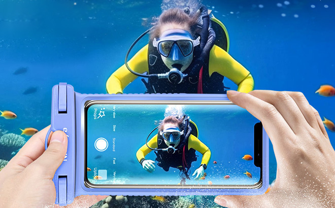 A Person Holding Niveaya Waterproof Phone Pouch