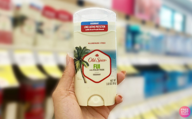 A Person Holding Old Spice Antiperspirant Deodorant Stick