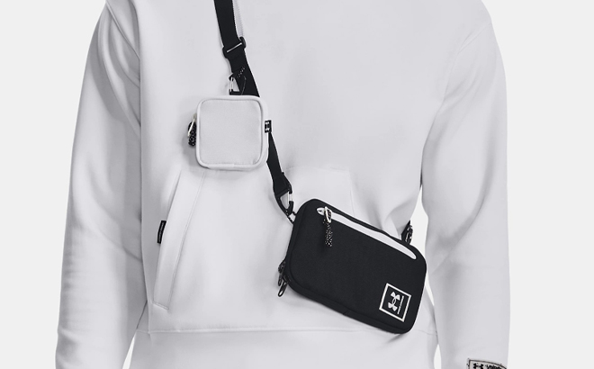 A Person wearing Under Armour Loudon Small Unisex Crossbody