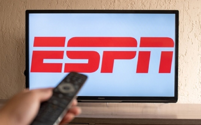 A TV with ASPN on the Background