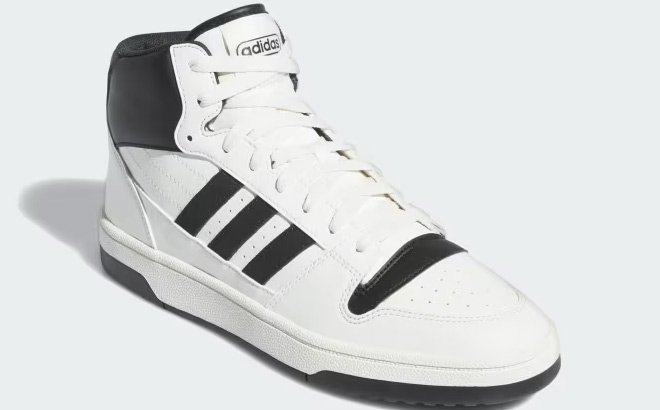 Adidas Womens Break Start Mid Shoes in Black and White Color