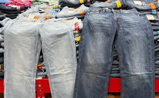 Aeropostale Womens High Rise Wide Leg Jeans at Sams Club