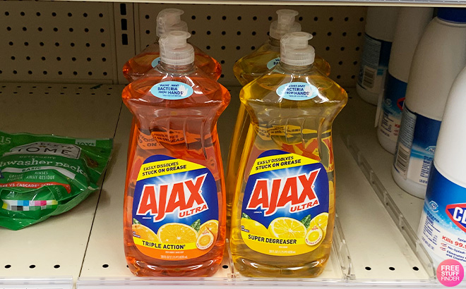 Ajax Dish Soaps on the Shelf