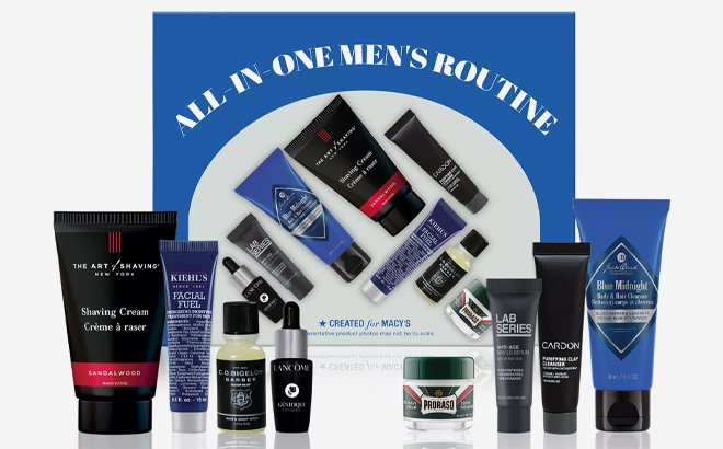 All In One Mens Routine Skincare Set 8 Piece