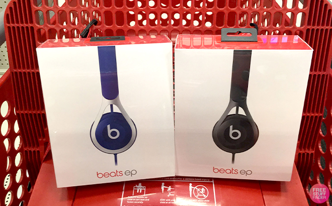 Beats EP On Ear Headphones on a Cart