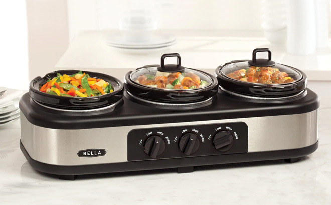 Bella Triple Slow Cooker