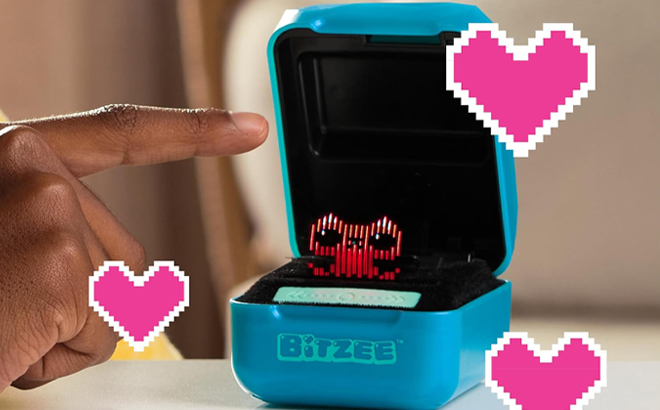 Bitzee Interactive Toy with 20 Characters on a Table