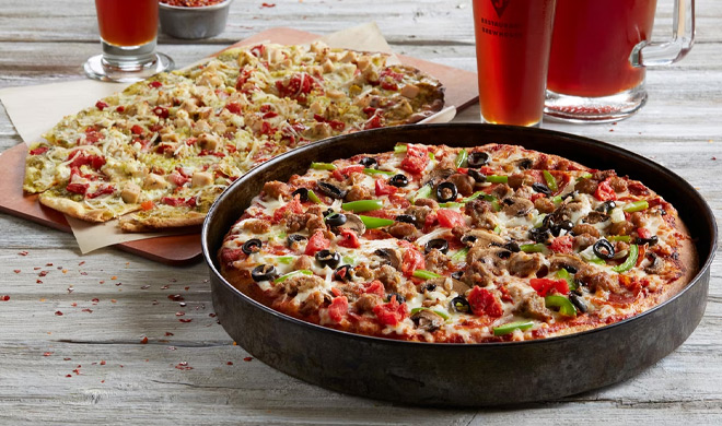 BJs Restaurant Tavern Cut and Large Pizza
