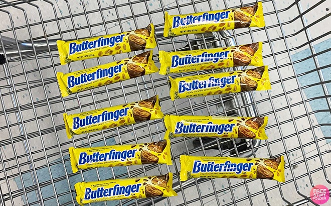 Butterfinger Bars in a Walgreens Cart