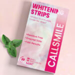 Call Smile Teeth Whitening Strips on the Pink Table