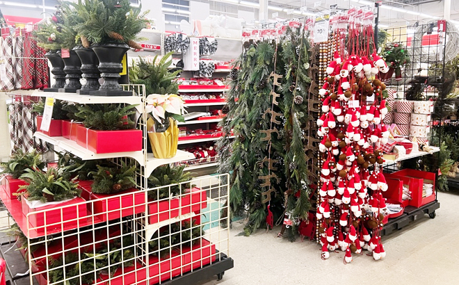 Christmas plants garland ribbons and more