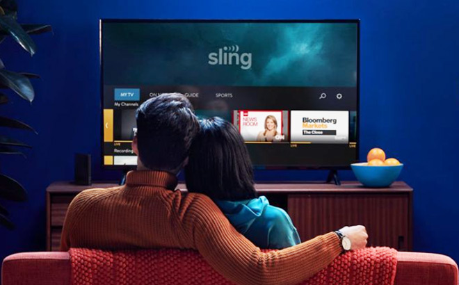 Couple Watching Sling TV