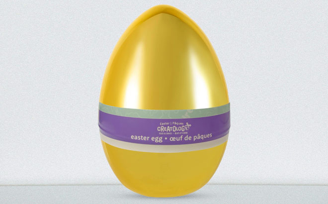 Creatology 10 inch Gold Plastic Easter Egg
