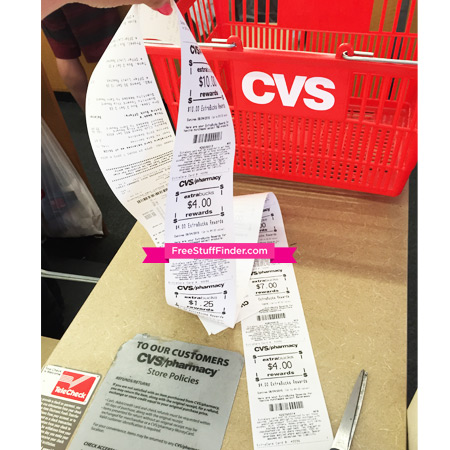 CVS Receipt with ExtraBucks