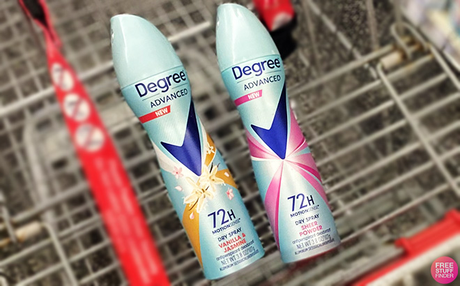 Degree Dry Spray Deodorants for Women in the Cart