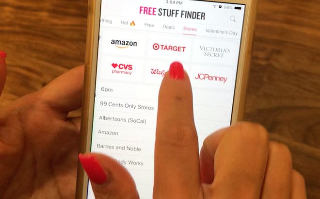 A Person Browsing Through the Free Stuff Finder App