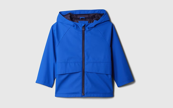 GAP Factory babyGap Recycled Rain Jacket in Radiant Blue