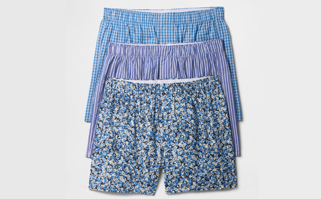 GAP Factory Boxers 3 Pack in Union Blue