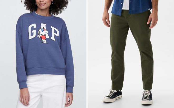 GAP Factory Peanuts Oversized Gap Logo Sweatshirt