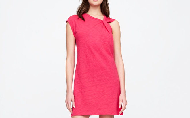 GAP Factory Slub Tie Sleeve Mini Dress