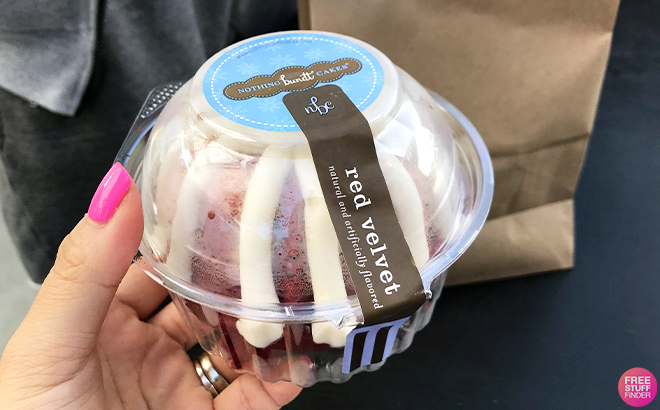 Hand holding Nothing Bundt Cake