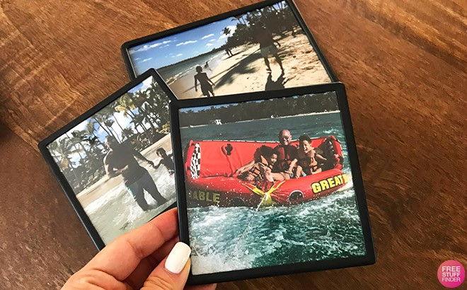 Hand Holding TilePix Single 8×8 Single Custom Framed Print