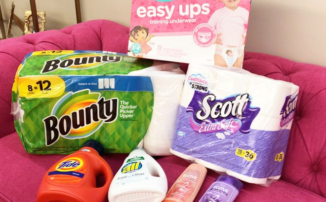 Household Items on a Pink Couch
