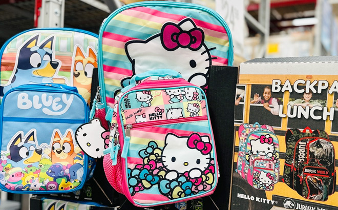 Kids Character Backpack and Lunch Tote Sets