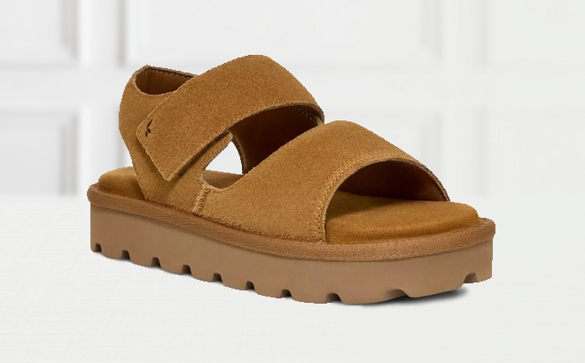 Koolaburra by UGG Tizz Suede Slide Sandal on the Table
