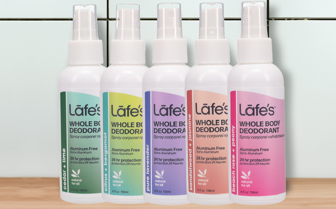 Lafes Whole Body Deodorants in Various Scents
