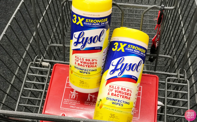 Lysol Disinfecting Wipes in CVS Cart