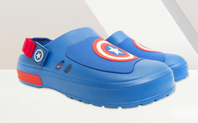 Marvel Captain America Mens Clog Sandals