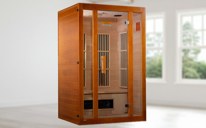 Maxxus 2 Person Home Infrared Sauna in a Room