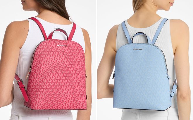 Michael Kors Outlet Cindy Large Signature Logo Backpack