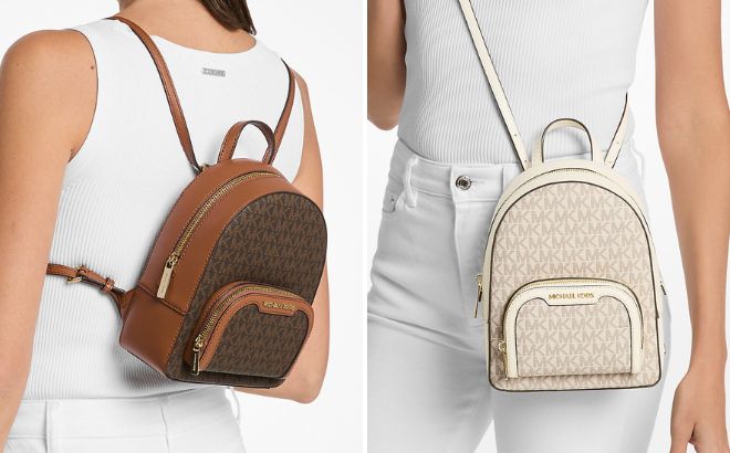 Michael Kors Outlet Jaycee Extra Small Signature Logo Backpack