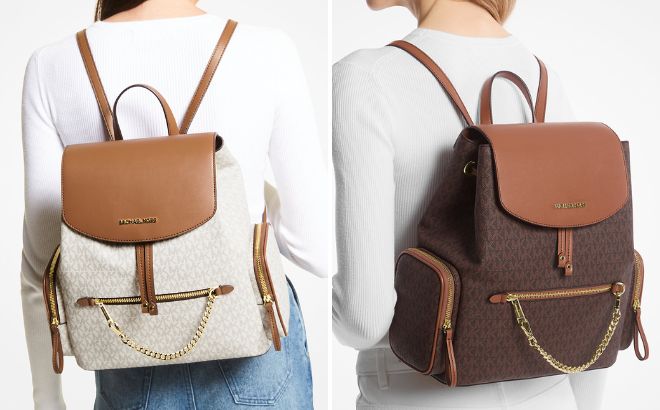 Michael Kors Outlet Jet Set Large Logo Backpack