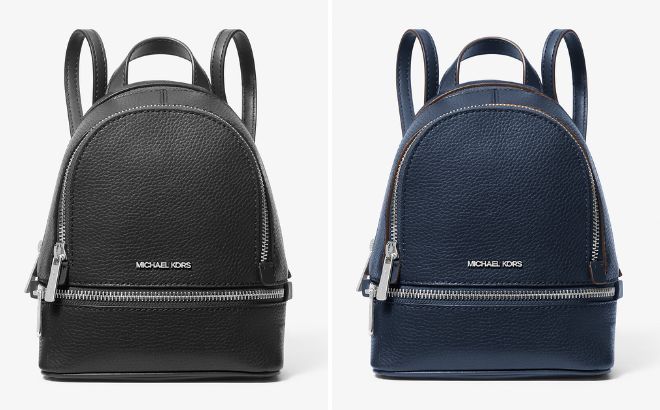 Michael Kors Outlet Rhea Extra Small Pebbled Leather Backpack