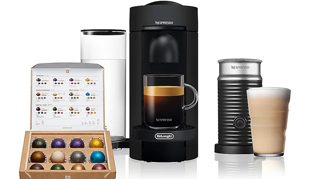 Nespresso Vertuo Plus Coffee Maker with Frother and Voucher