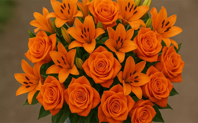 Orange Flowers Bouquet for Mothers Day