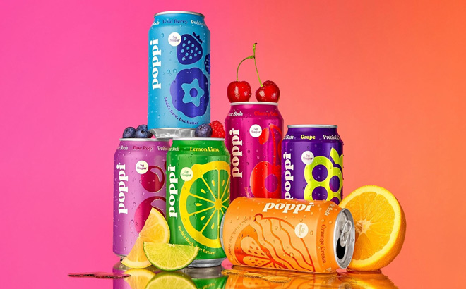 Poppi Sparkling Prebiotic Soda Beverages Variety Pack