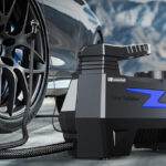 Portable Tire Inflator on the Ground