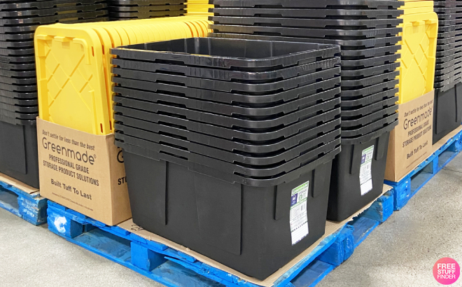 Stacked 27 Gallon Storage Totes