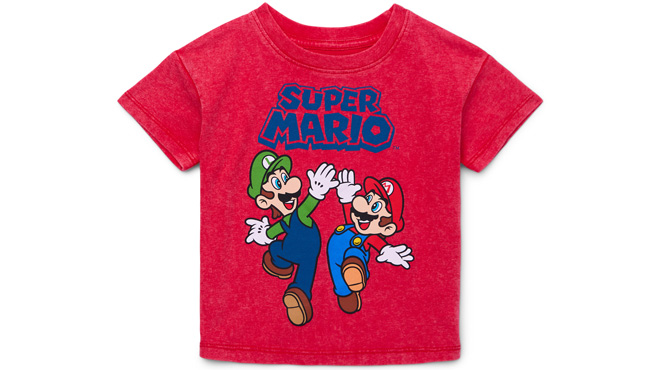Super Mario Bros Toddler Short Sleeve Crewneck Tee