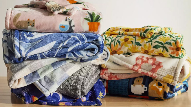 The Big One Oversized Supersoft Plush Throw Blanket in Various Designs
