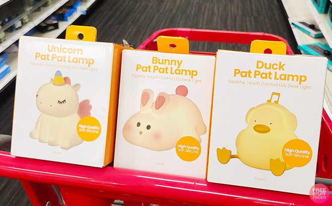 Three Pat Pat Lamps in Cart