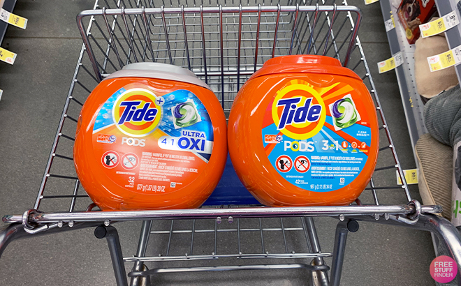 Tide Pods in a Cart at Walgreens