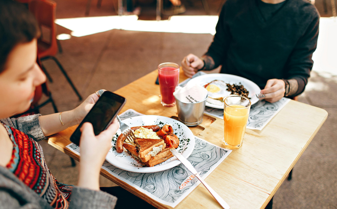 Two Dinner Plates on a Table